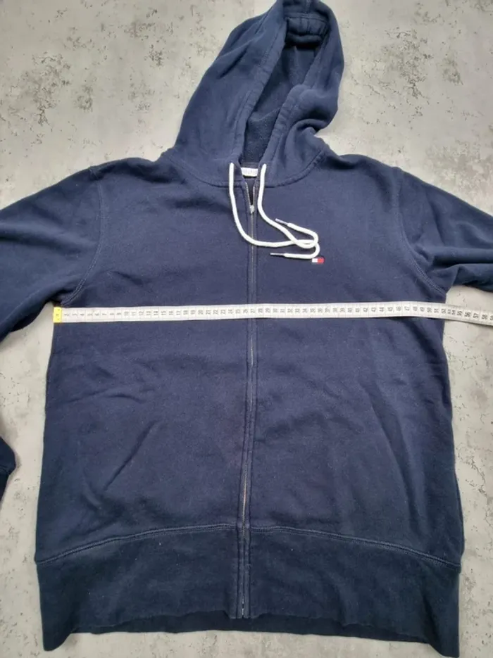 Veste zippée Tommy Hilfiger bleu marine, L Hommes (mesures en photos) - photo numéro 6