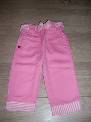 pantalon rose clair 12 mois état neuf