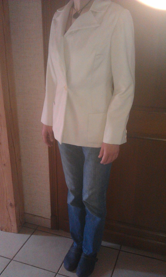 Veste/blazer  femme lainage écru 40 - photo numéro 3
