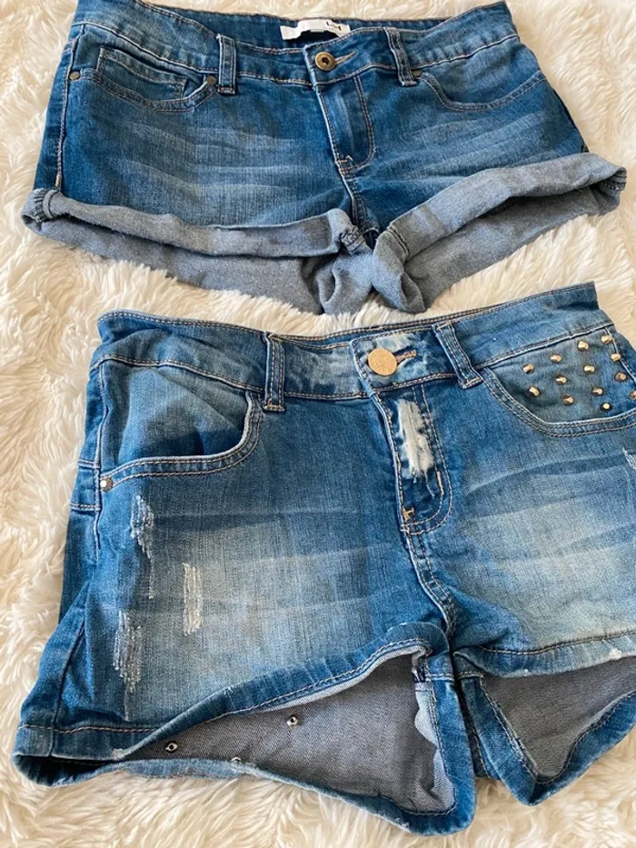 Lot de 2 shorts en jean taille S - photo numéro 2