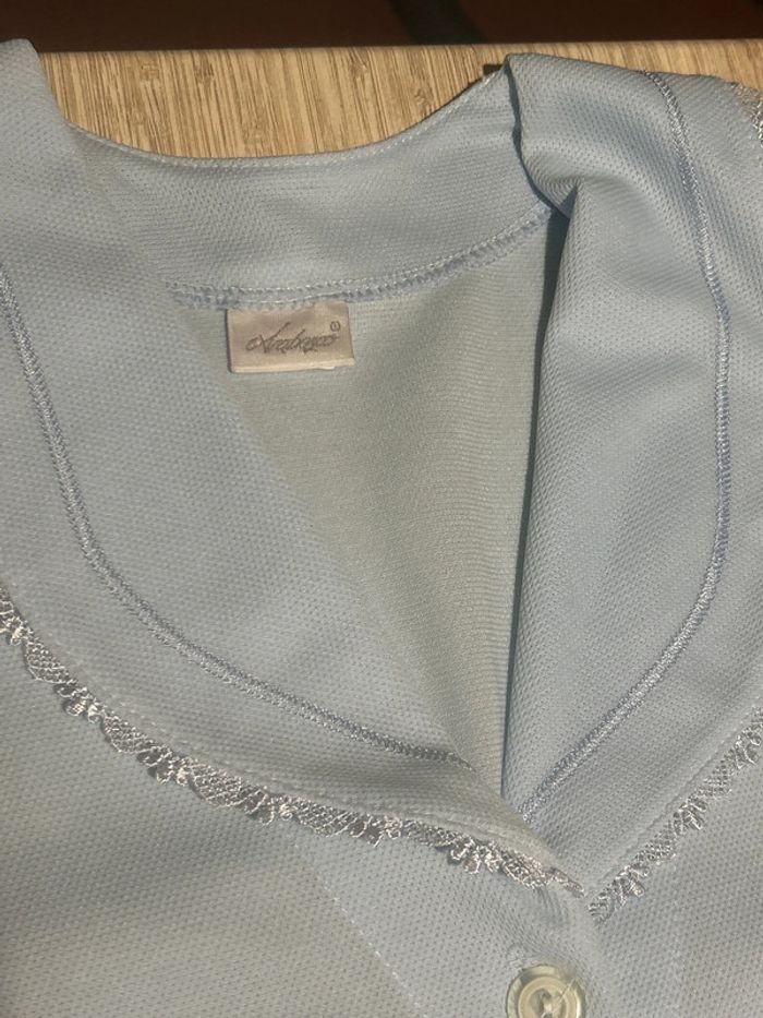 Robe vintage et kitsch bleu ciel matière polo 42 Arabesco - photo numéro 3