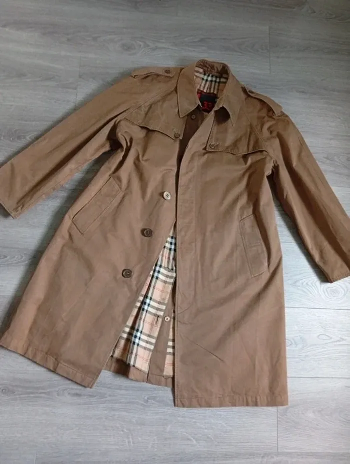 Trench imperméable long Camel