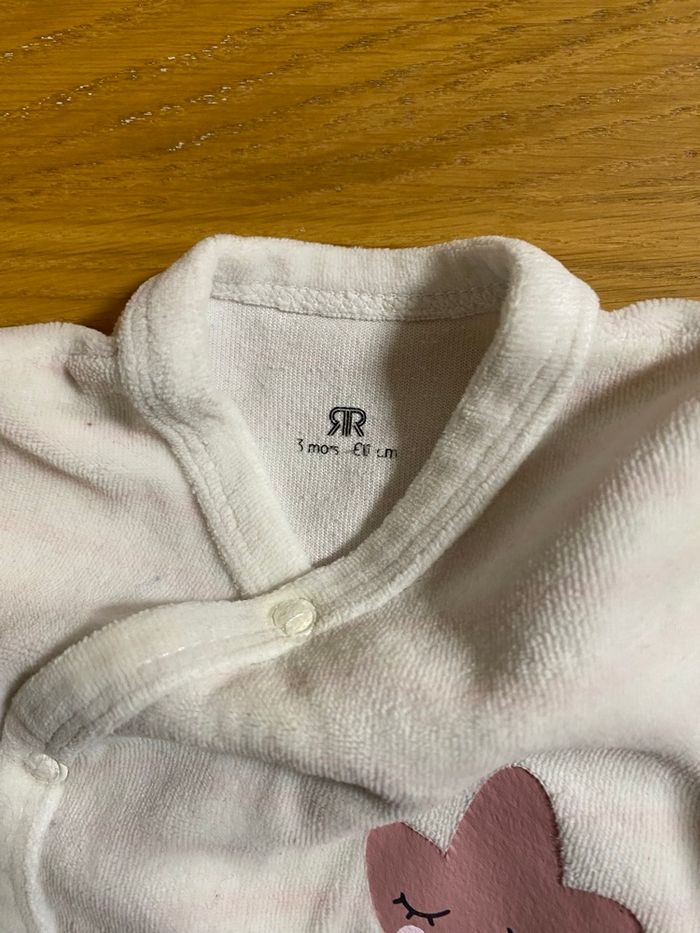 La Redoute Lot de 2 Pyjamas Grenouillères roses Taille 3 mois - photo numéro 2