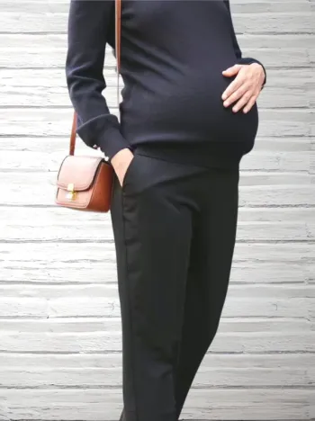 Pantalon de grossesse coupe à pinces