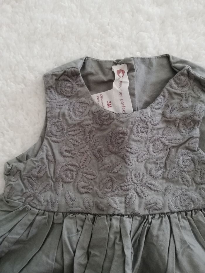 Robe vous êtes porteur de sens fille 3 mois 100 % coton - photo numéro 3