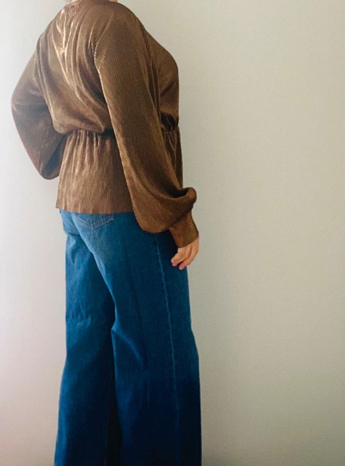 Jolie blouse lurex bronze grande taille - photo numéro 4