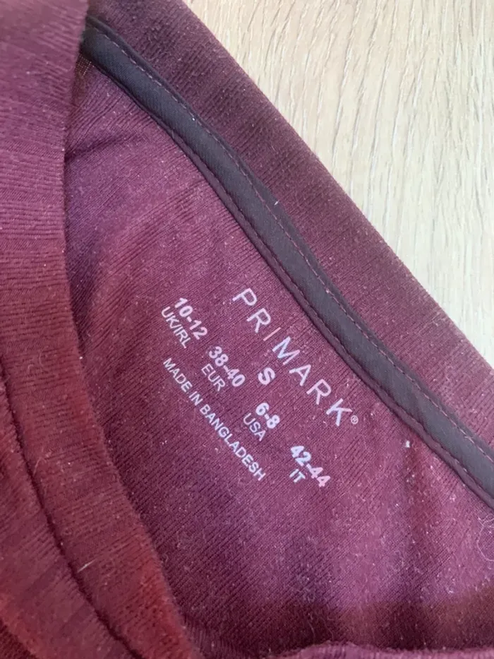 Ensemble pyjama 2 pièces bordeaux Primark - photo numéro 3