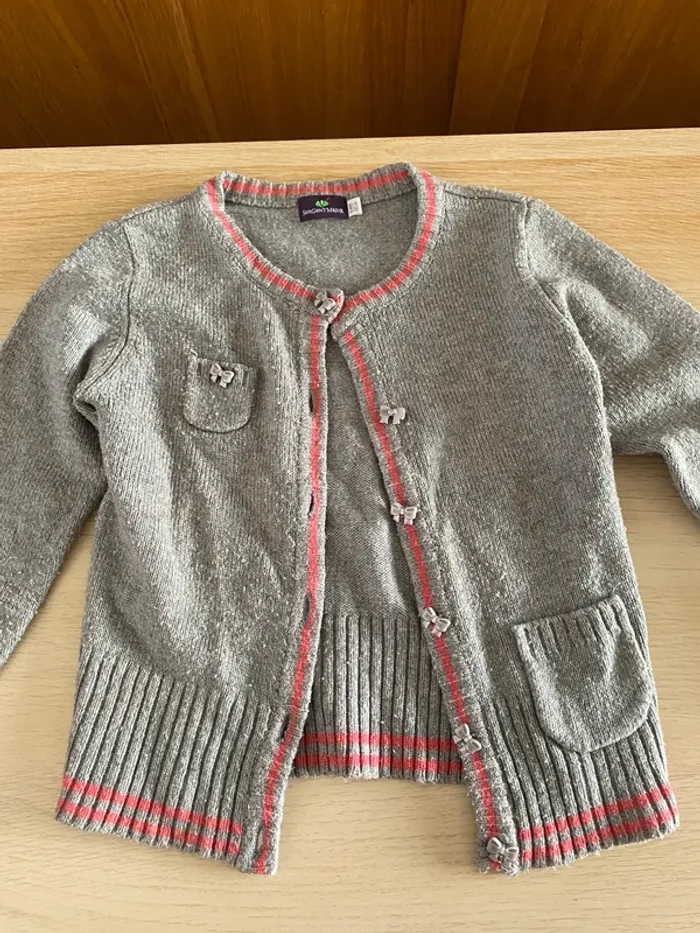 Gilets sergent major dpam 6 ans fille violet rose gris - photo numéro 7