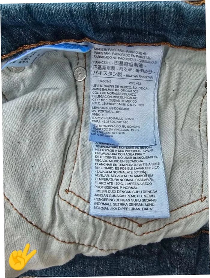 Jeans Levi's 514 W36 FR46 L29 coupe droite bleu Homme Men pan366b - photo numéro 7