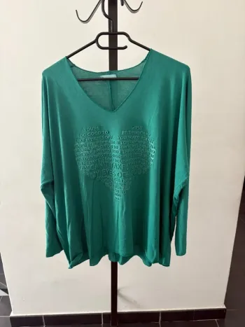 Tee-shirt vert foncé  Taille Unique