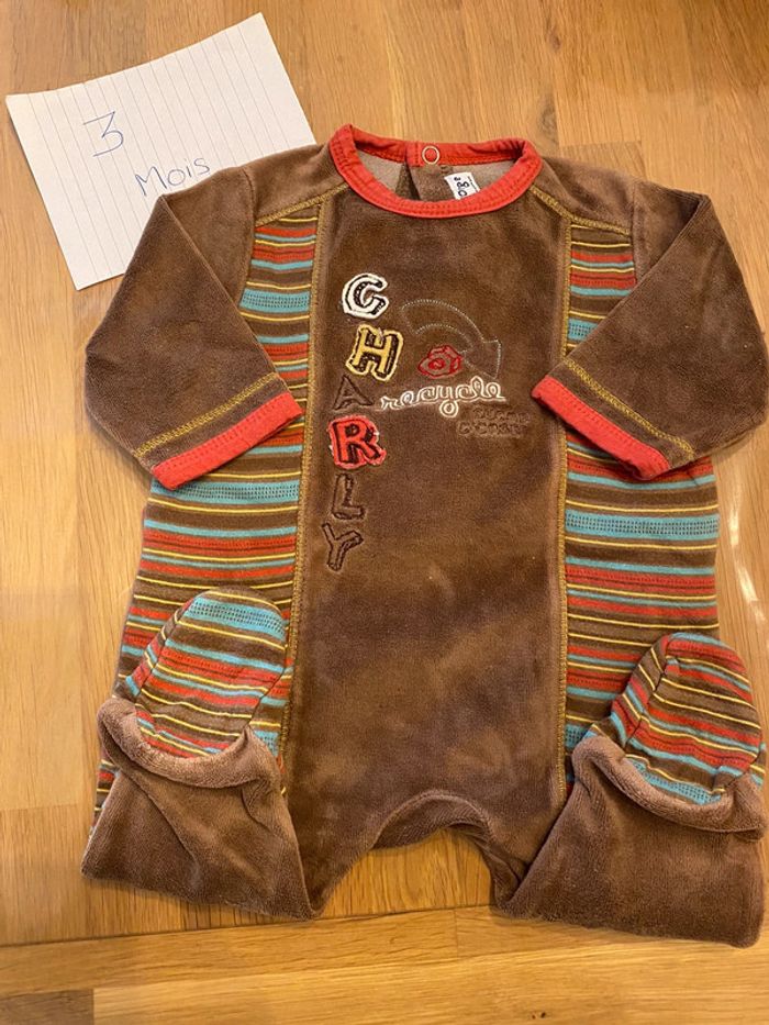Pyjama velours ~ 3 mois