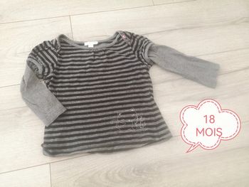 T-shirt ML taille 18 mois 🔁