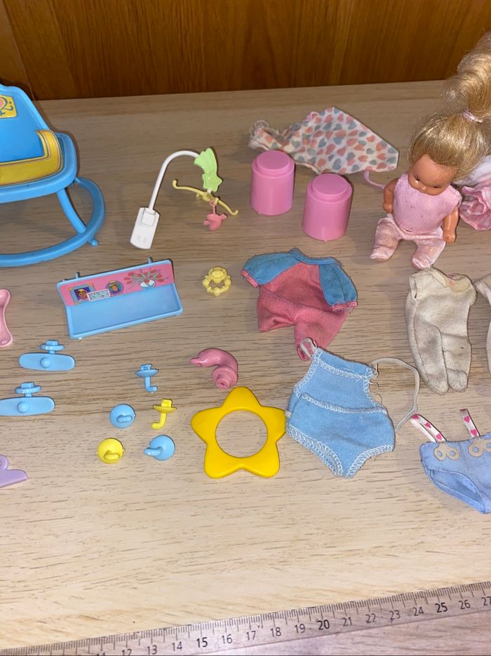 Mattel Barbie poupée doucoeur bebe baby accessoires family heart 1984 - photo numéro 3