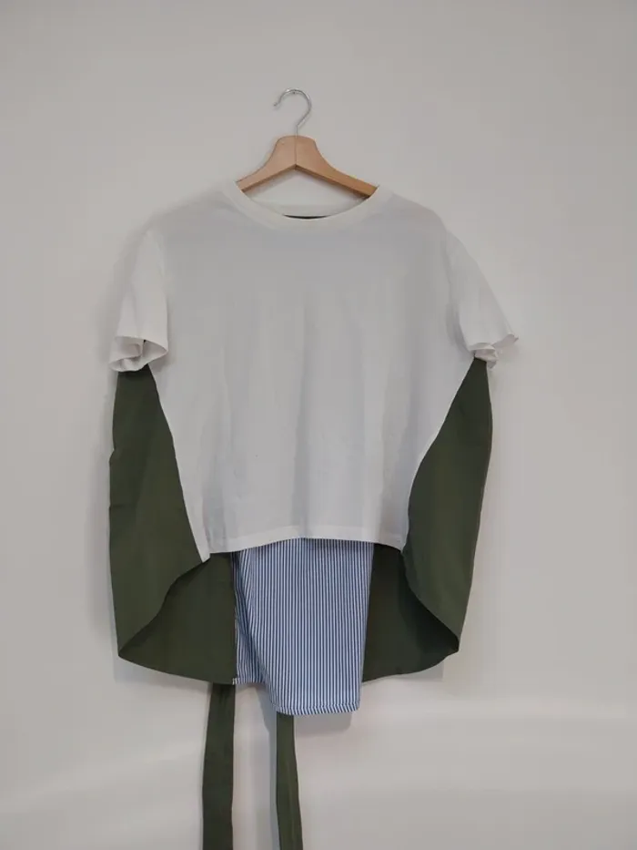 Haut blanc et kaki Dixie 36/38