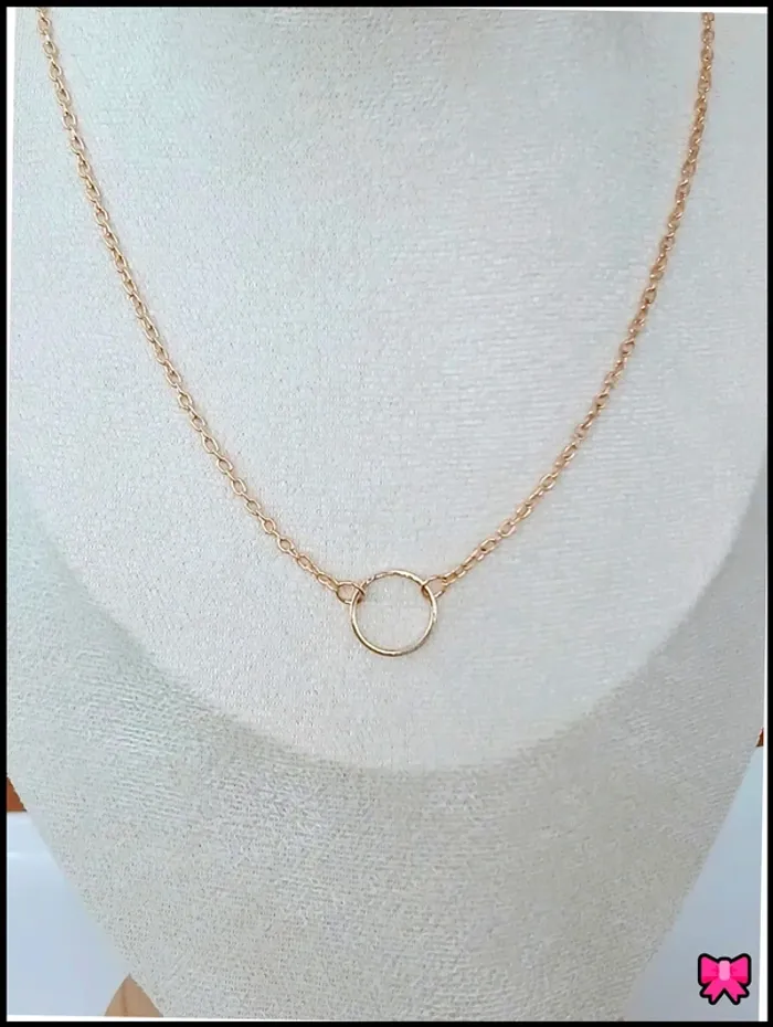Collier cercle doré élégant – inspiration Lou.Yetu,Zag,Zara - photo numéro 3