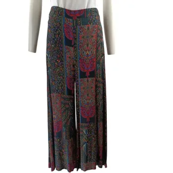 Pantalon large Desigual taille 40 coupe fluide imprimé bohème coloré