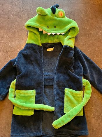 Peignoir polaire dinosaure 2 ans