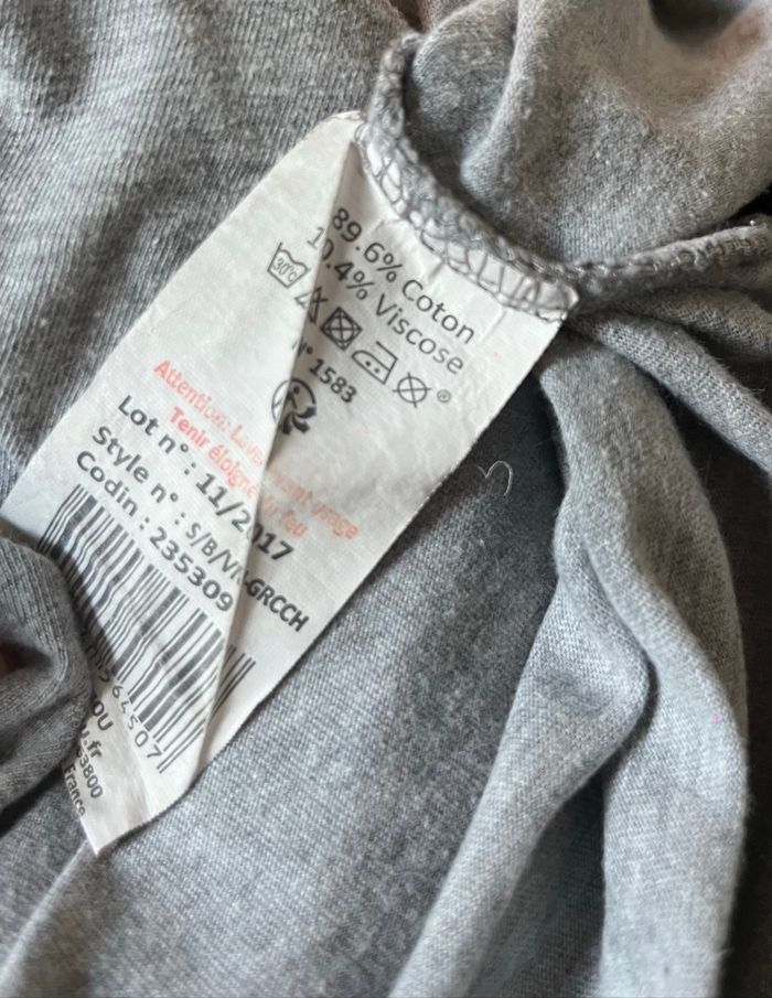 Tee-shirt gris Basic - photo numéro 4