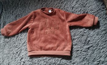 Sweat velours côtelé avec écriture 23mois mixte