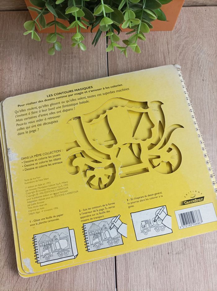 Livre enfants Les contours magiques Dessine et colorie les moyen de transport - photo numéro 4