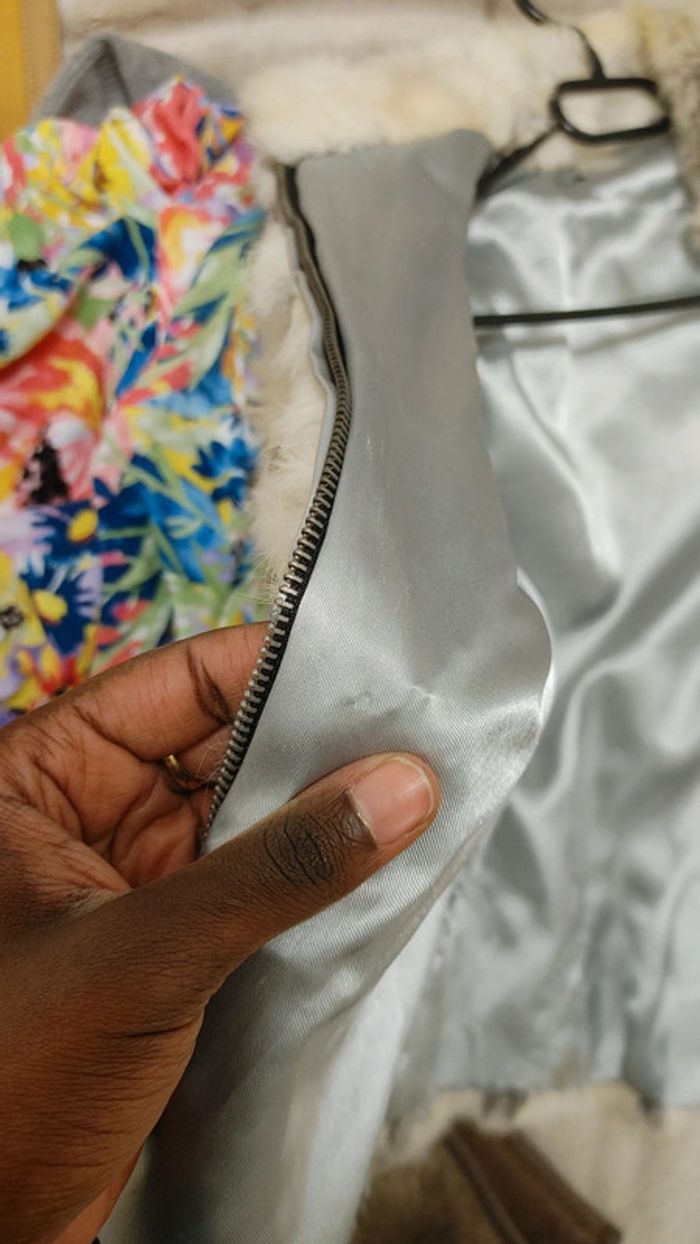 Gilet boléro sans manche en fausse fourrure intérieur Satin - photo numéro 8