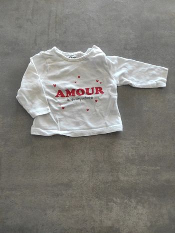 T-shirt manche longue 1 mois
