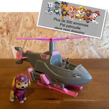 Idée cadeau 🎁 Jouet figurine Stella avec son Véhicule hélicoptère de la Pat Patrouille