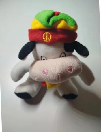 Peluche vache rasta 20cm