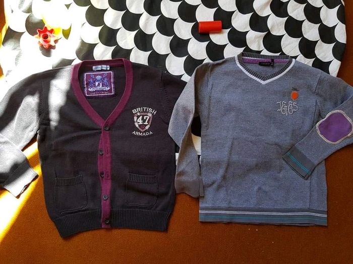 Lot de 2 articles pull et gilet garçon 6 ans ikks