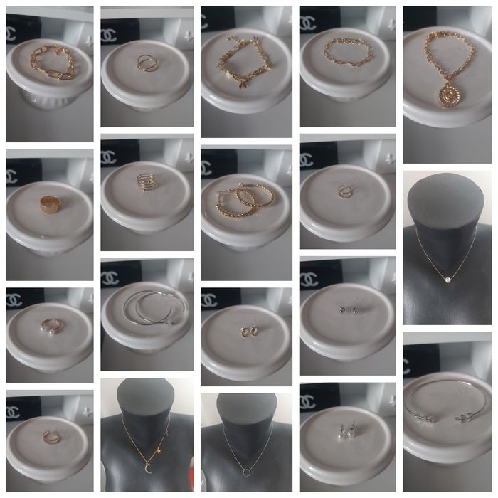 Lot bijoux (bracelets, colliers, bagues, boucles d'oreilles) doré/argenté TBE 💍