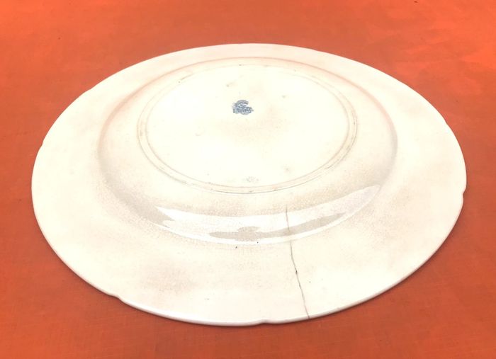 Faïence de Gien Ancien plat de service Décor oiseaux - photo numéro 7