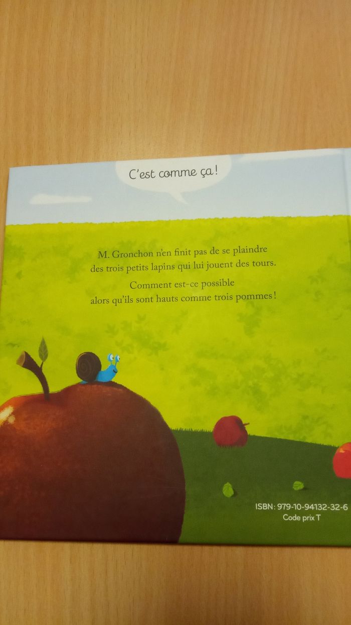 Livre pour Enfants "Haut comme trois pommes" de Chez Mac Do - photo numéro 2