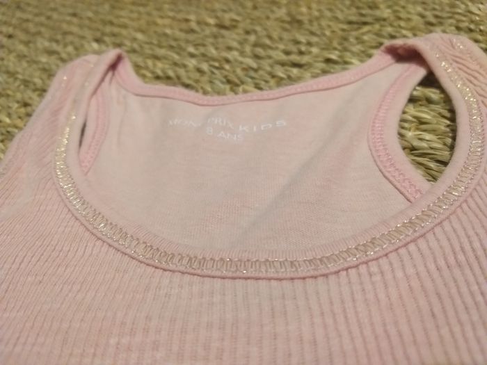 2 débardeurs rose et bleu 8 ans - photo numéro 2