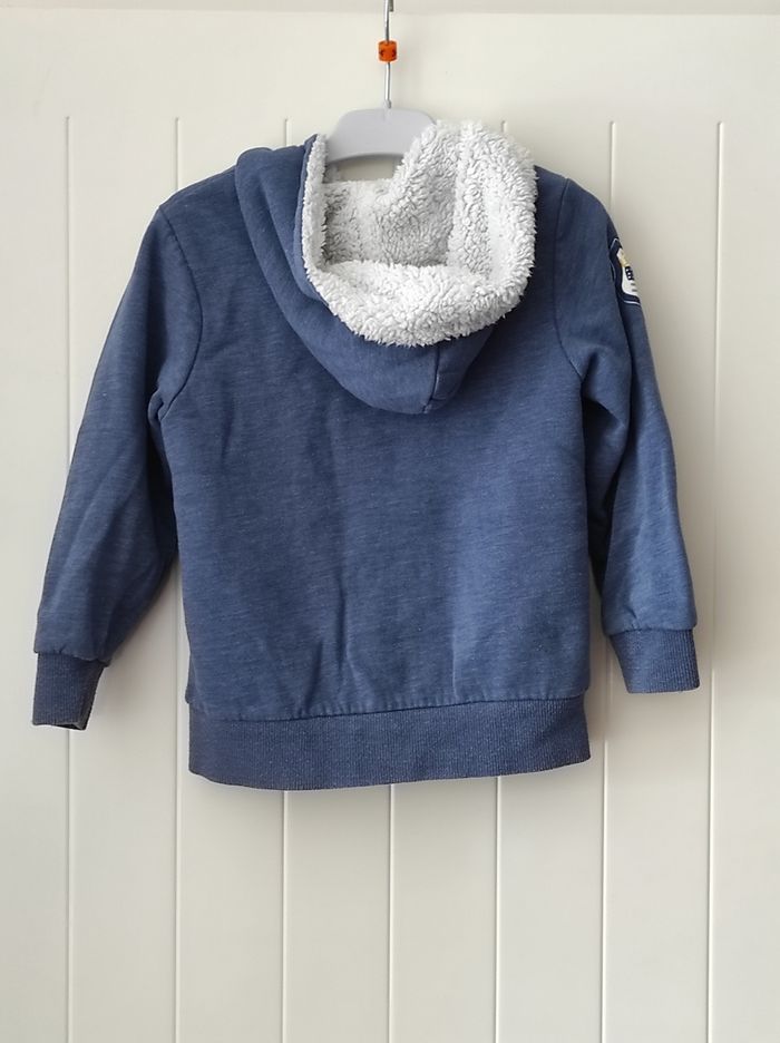 Veste à capuche garçon 4 ans – bleu et blanc - photo numéro 5