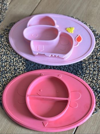 2 assiettes bébé silicone