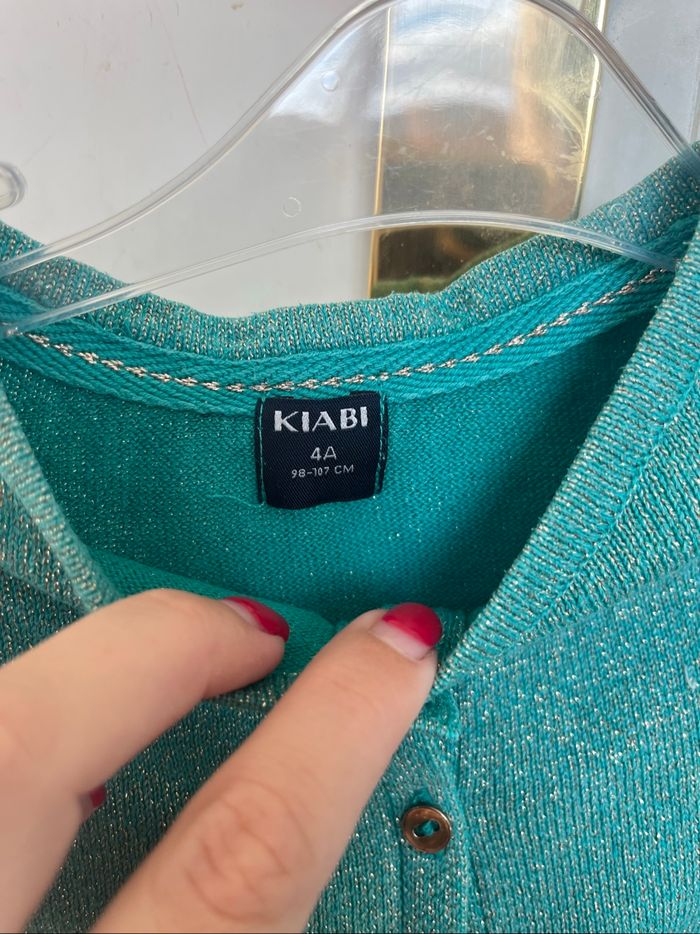Gilet Kiabi vert à  paillettes - photo numéro 4