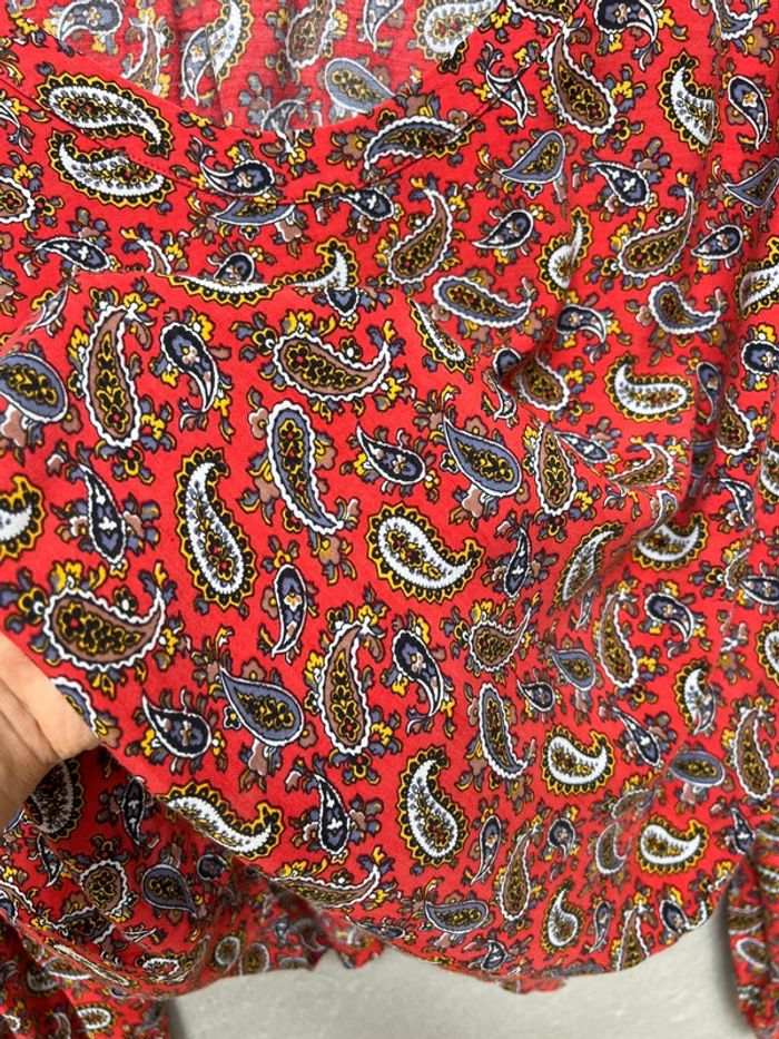 Chemise arabesque rouge American Vintage taille M | L - photo numéro 4
