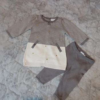 Superbe ensemble en maille robe et legging 6 mois 🌹 Verbaudet 🌹 très bon état