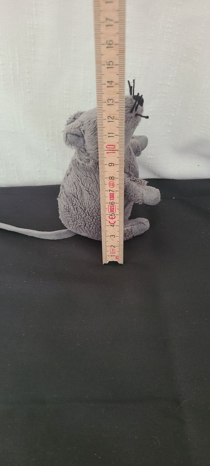 Peluche Doudou Souris Gris Anthracite 13 cm ikea - photo numéro 3
