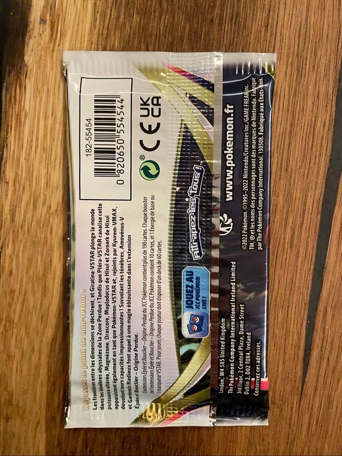 Booster EB11 Origine Perdue Épée et Bouclier Zoroark Pokémon FR Neuf - photo numéro 2
