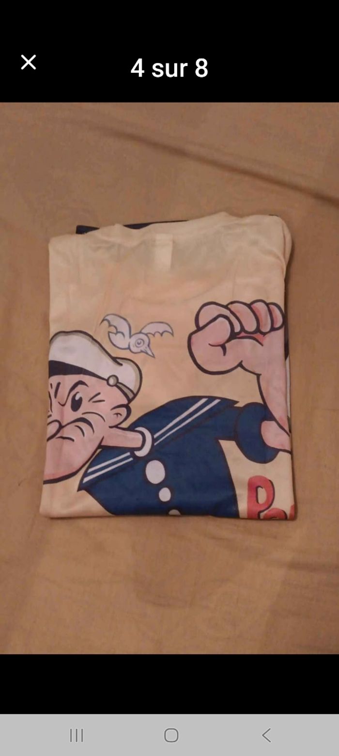 Tshort homme popeye dessin animé taille L - photo numéro 2