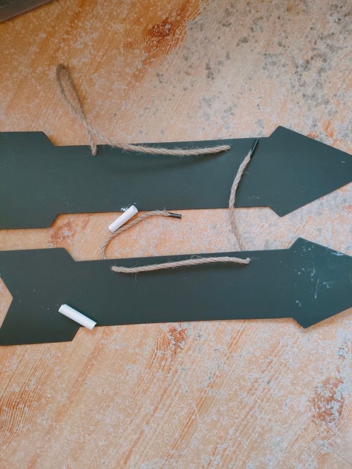 Lot de 2 flèches en ardoise pour mariage ou autre