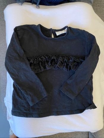 Haut manches longues noir Zara