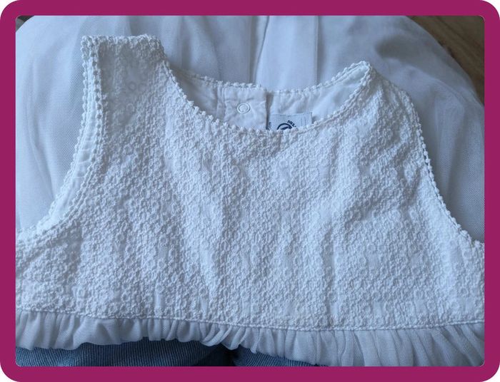 Robe blanche à tulle petit bateau - photo numéro 4