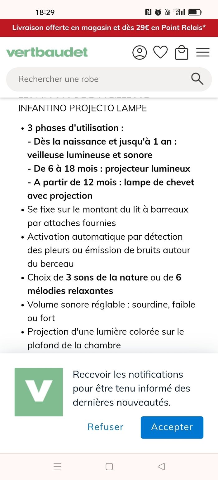 Veilleuse musicale bébé infantino de vertbaudet - photo numéro 7