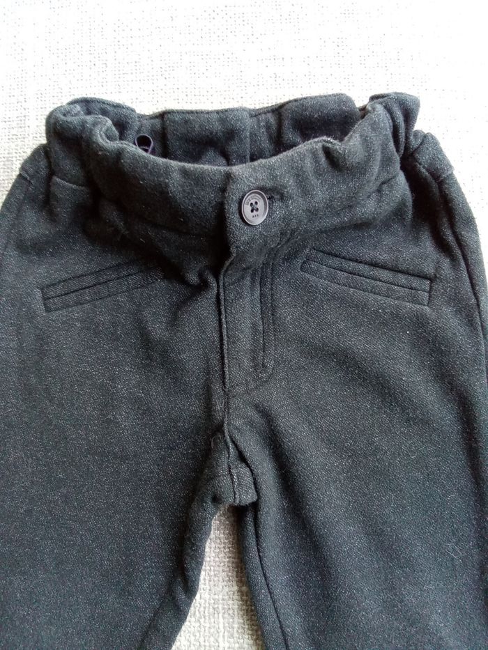 Pantalon gris chiné foncé TAO taille 2 ans - photo numéro 2