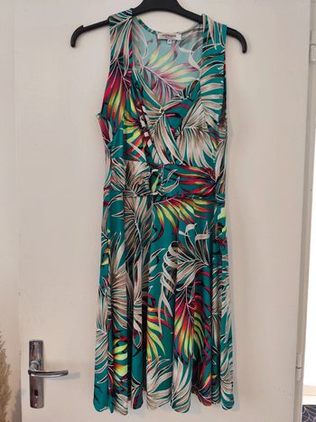 Robe verte à motif taille 40 Morgan