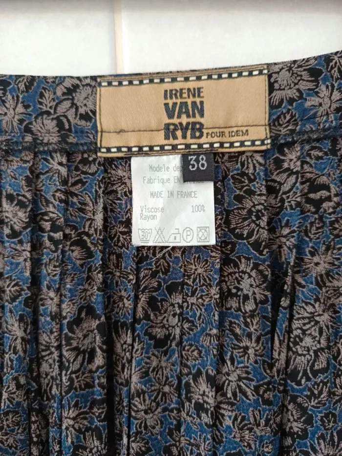 Superbe Jupe plissée Irene Van Ryb vintage, 100% viscose - photo numéro 4