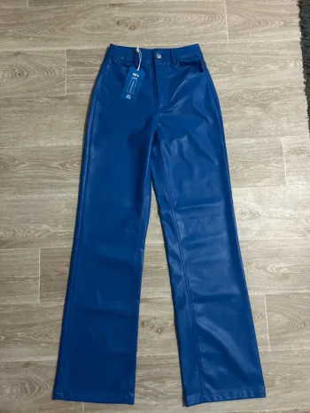 Pantalon jambes larges bleu similicuir Teddy Smith années 90’s XXss