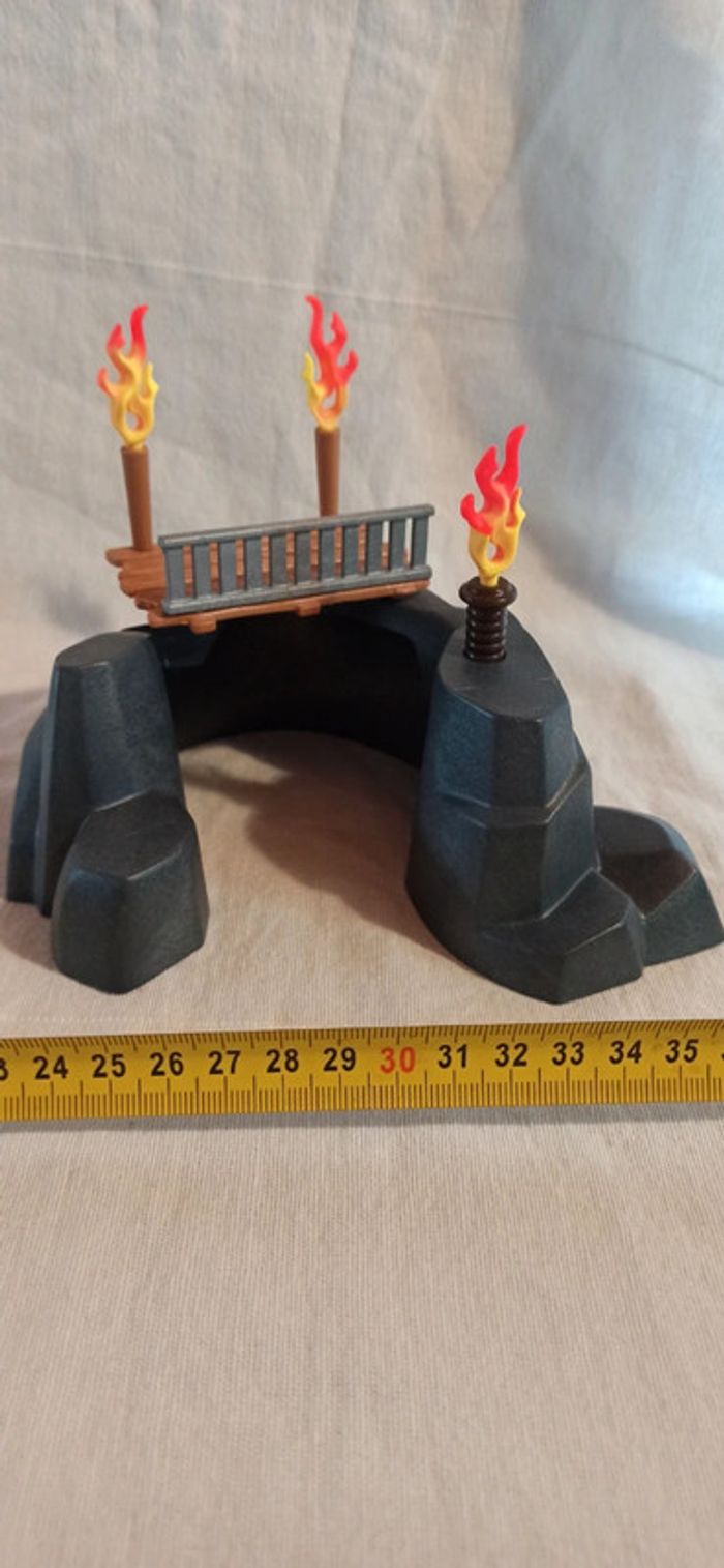 Rocher avec barrière et raptor bleu playmobil - photo numéro 9